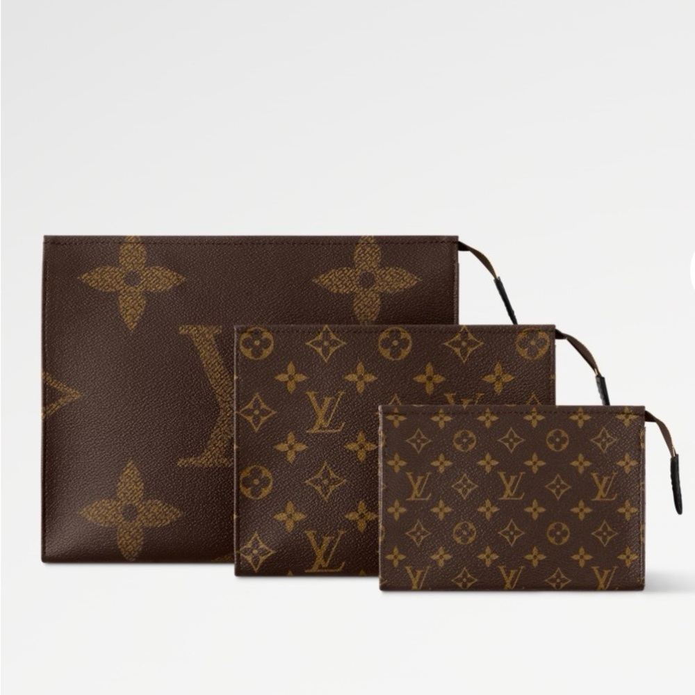 NEW Louis Vuitton Toiletry Pouch Medium & Small with inserts and chains